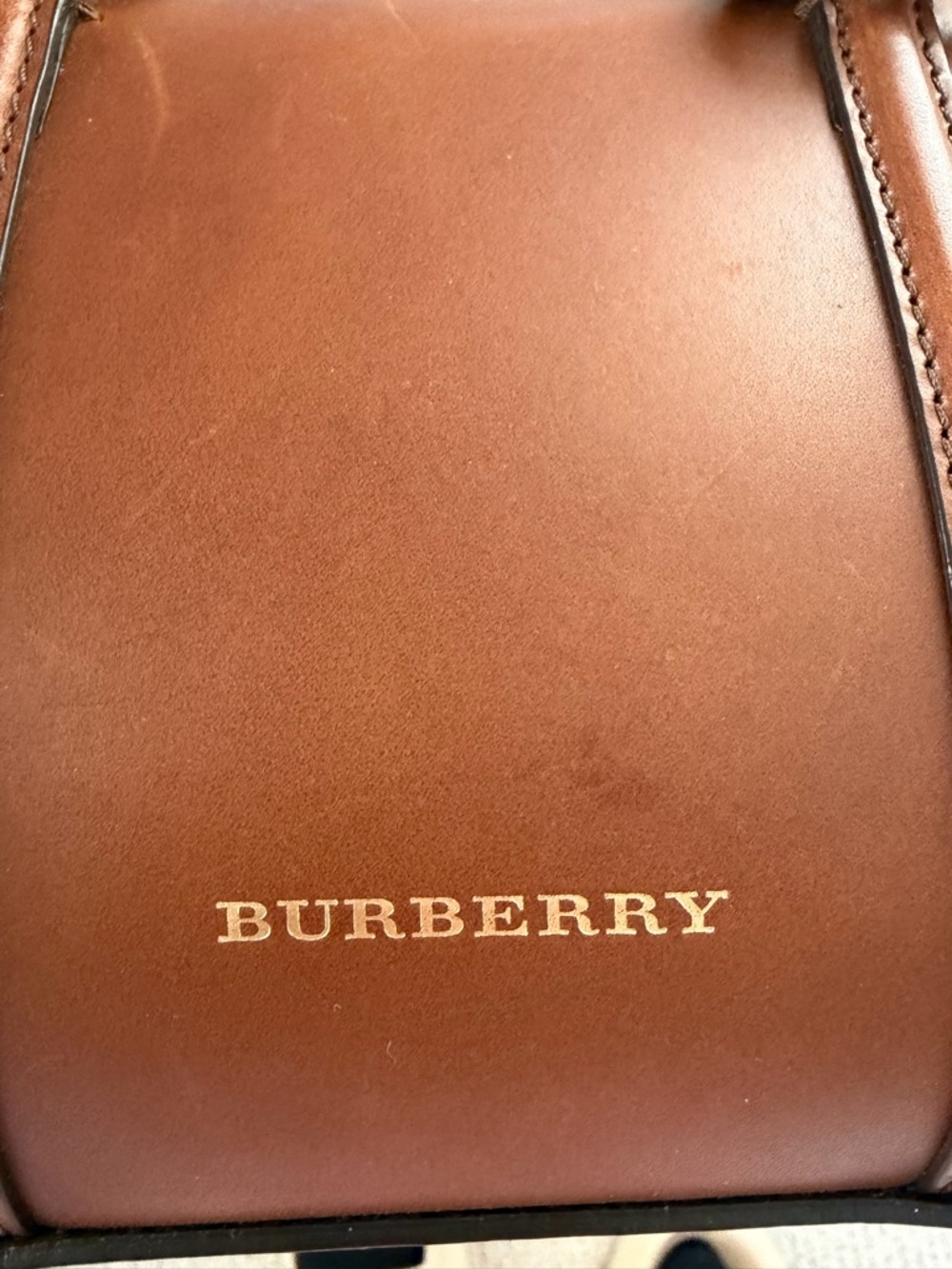 Rare Authentic Burberry Alchester Small Tan Leather Bowler Bag - Picture 10 of 15